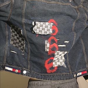 custom gucci denim jacket